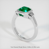 1.80 Ct. Emerald Ring, 18K White Gold 2