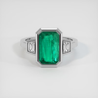 2.38 Ct. Emerald Ring, 18K White Gold 1