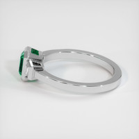 0.89 Ct. Emerald Ring, 18K White Gold 4