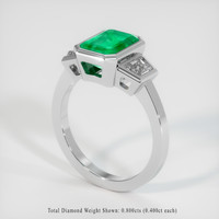 1.92 Ct. Emerald Ring, 18K White Gold 2