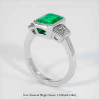 1.92 Ct. Emerald Ring, 18K White Gold 2