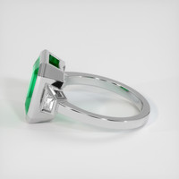3.21 Ct. Emerald Ring, 18K White Gold 4