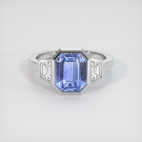 7.17 Ct. Blue Sapphire Ring, 18K White Gold 1