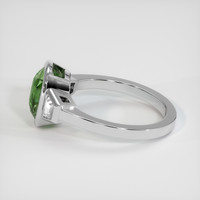 3.02 Ct. Green Sapphire Ring, 18K White Gold 4