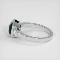 2.52 Ct. Greenish Blue Sapphire Ring, 18K White Gold 4