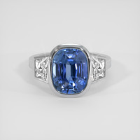 10.41 Ct. Blue Sapphire Ring, 18K White Gold 1