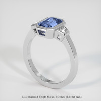 2.67 Ct. Sapphire Ring, 18K White Gold 2