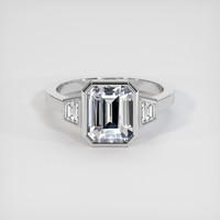 4.11 Ct. White Sapphire Ring, 18K White Gold 1