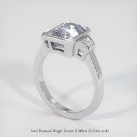 4.11 Ct. White Sapphire Ring, 18K White Gold 2