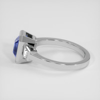 3.83 Ct. Blue Sapphire Ring, 18K White Gold 4