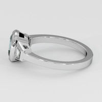 1.33 Ct. Greyish Blue Sapphire Ring, 18K White Gold 4
