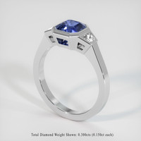 2.19 Ct. Sapphire Ring, 18K White Gold 2