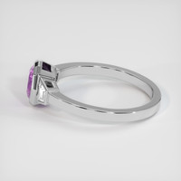 1.10 Ct. Sapphire Ring, 18K White Gold 4