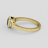 1.07 Ct. Blue Sapphire Ring, 10K Yellow Gold 4