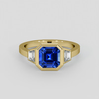 2.21 Ct. Blue Sapphire Ring, 10K Yellow Gold 1