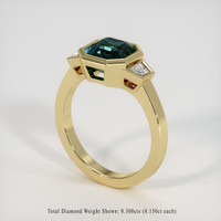3.01 Ct. Green Sapphire Ring, 10K Yellow Gold 2