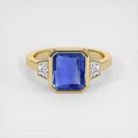3.44 Ct. Blue Sapphire Ring, 14K Yellow Gold 1
