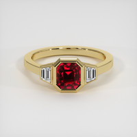 1.55 Ct. Ruby Ring, 14K Yellow Gold 1