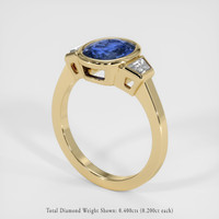 2.34 Ct. Blue Sapphire Ring, 14K Yellow Gold 2
