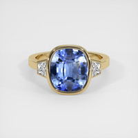 4.59 Ct. Blue Sapphire Ring, 14K Yellow Gold 1