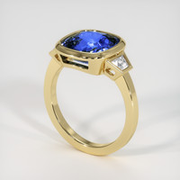5.01 Ct. Blue Sapphire Ring, 14K Yellow Gold 2