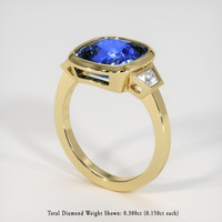 5.01 Ct. Blue Sapphire Ring, 14K Yellow Gold 2