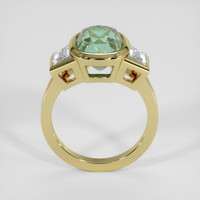 5.92 Ct. Green Sapphire Ring, 14K Yellow Gold 3