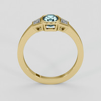 0.99 Ct. Greyish Blue Sapphire Ring, 14K Yellow Gold 3