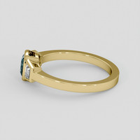 0.99 Ct. Greyish Blue Sapphire Ring, 14K Yellow Gold 4