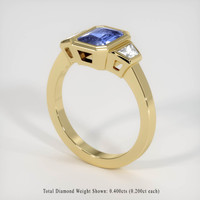 0.95 Ct. Blue Sapphire Ring, 18K Yellow Gold 2