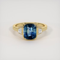 5.00 Ct. Bi Color Sapphire Ring, 18K Yellow Gold 1