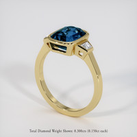 5.00 Ct. Bi Color Sapphire Ring, 18K Yellow Gold 2