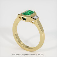 1.12 Ct. Emerald   Ring, 18K Yellow Gold 2