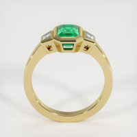 1.12 Ct. Emerald Ring, 18K Yellow Gold 3