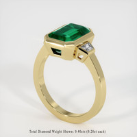 3.79 Ct. Emerald Ring, 18K Yellow Gold 2