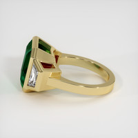 6.64 Ct. Emerald Ring, 18K Yellow Gold 4