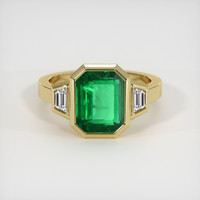 2.26 Ct. Emerald Ring, 18K Yellow Gold 1