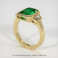 2.26 Ct. Emerald Ring, 18K Yellow Gold 2