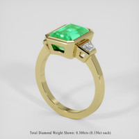 3.31 Ct. Emerald Ring, 18K Yellow Gold 2