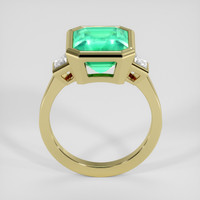 3.78 Ct. Emerald Ring, 18K Yellow Gold 3