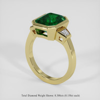 3.76 Ct. Emerald Ring, 18K Yellow Gold 2