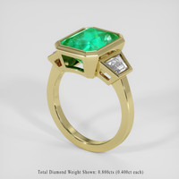 3.92 Ct. Emerald Ring, 18K Yellow Gold 2