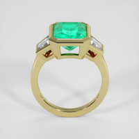 3.92 Ct. Emerald Ring, 18K Yellow Gold 3