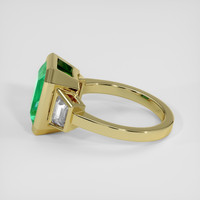 3.92 Ct. Emerald Ring, 18K Yellow Gold 4