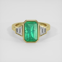 2.38 Ct. Emerald Ring, 18K Yellow Gold 1