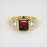 1.52 Ct. Red Garnet Ring, 18K Yellow Gold 1