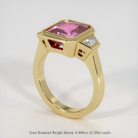 3.37 Ct. Pink Sapphire Ring, 18K Yellow Gold 2