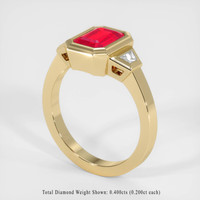 1.91 Ct. Ruby Ring, 18K Yellow Gold 2