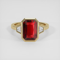 4.02 Ct. Ruby Ring, 18K Yellow Gold 1