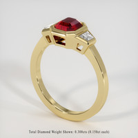 1.55 Ct. Ruby Ring, 18K Yellow Gold 2